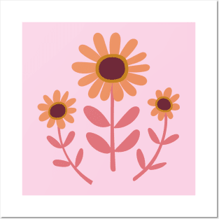 Arts and Crafts Daisies Posters and Art